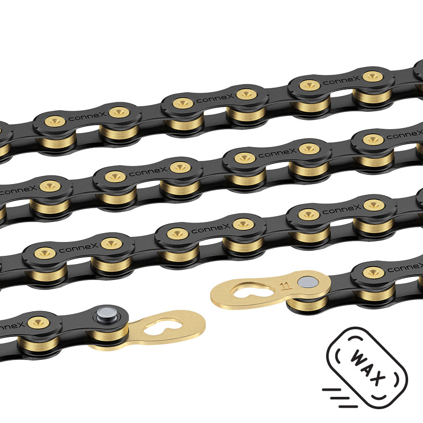 Connex 11sB WAX chain 126L 11sp Black/Gold