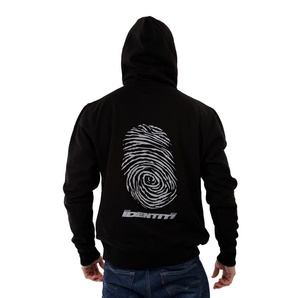 Identiti Finger Print Logo Hoodie Black Large
