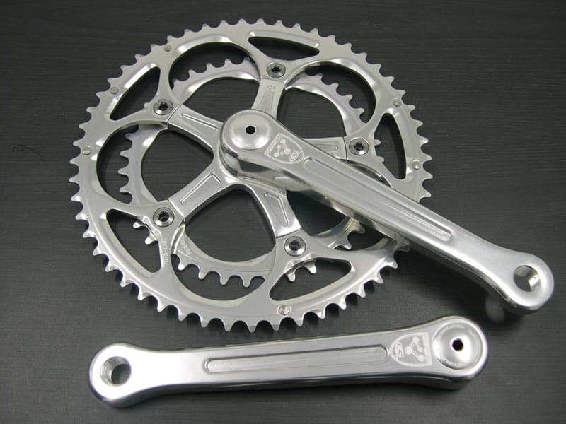 Genetic Heritage Twin Crankset  Silver 172.5mm