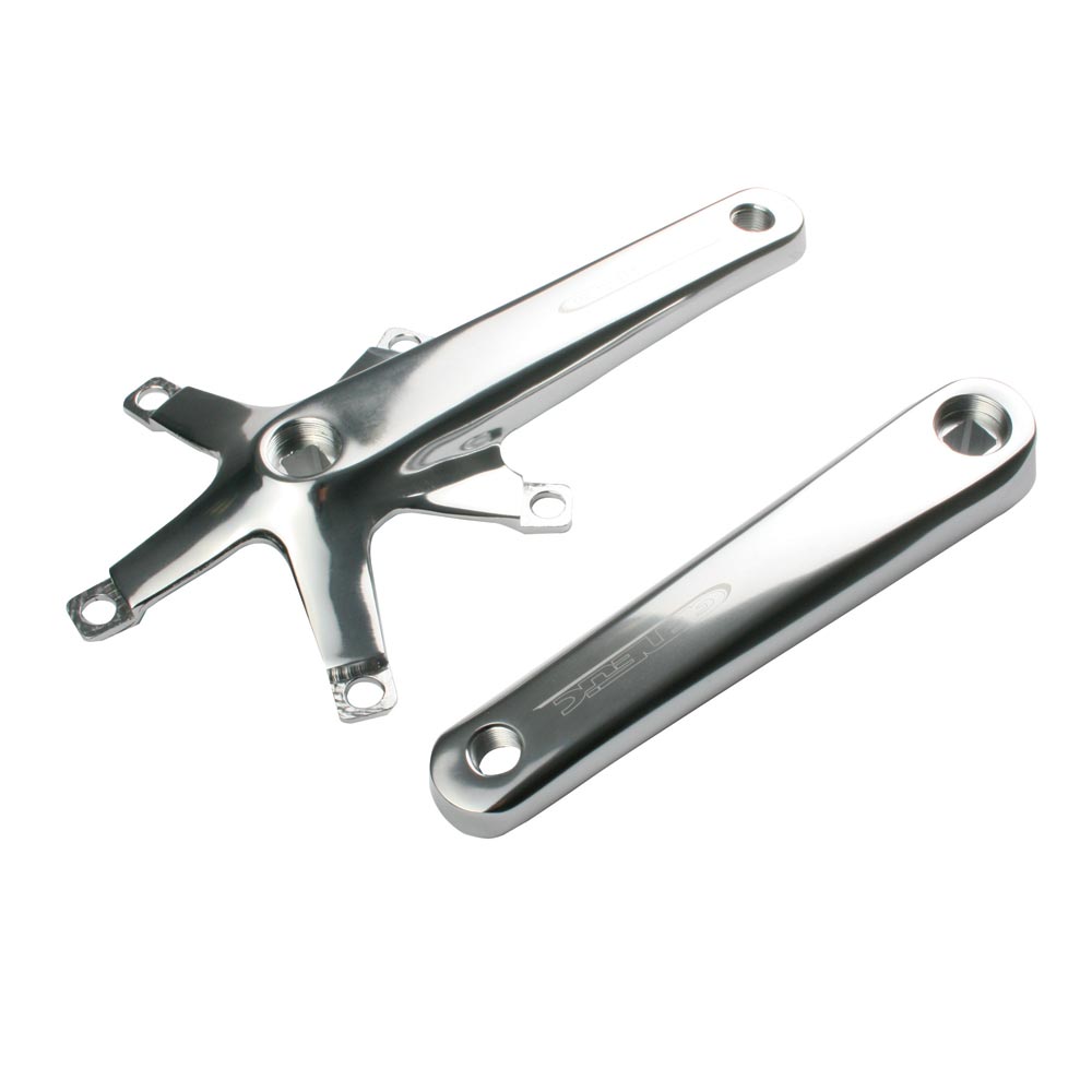 Genetic Tibia Track Cranks Silver 170mm