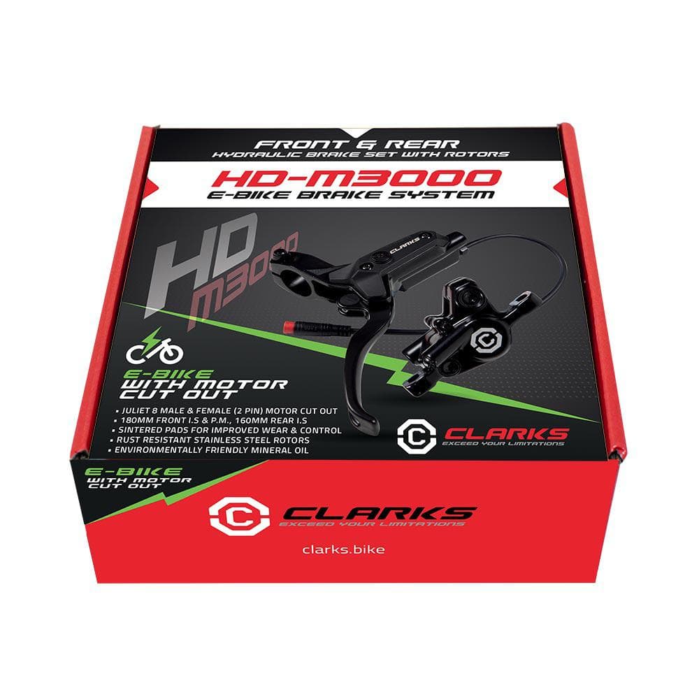 Clarks HD-M3000 E-Bike Hydraulic Brakeset 180/160mm Pair