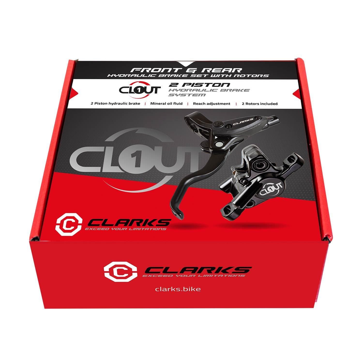 Clarks Clout-1 Hydraulic Disc Brake Set 180/160mm