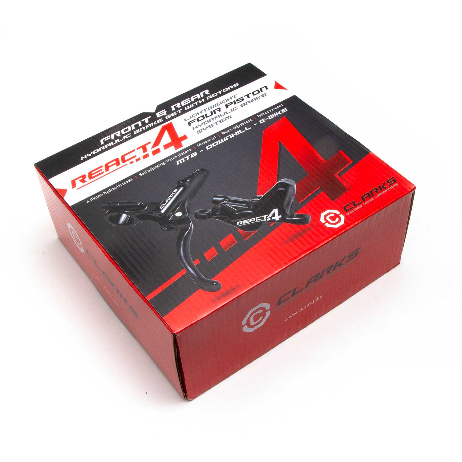 Clarks React-4 Piston Hydraulic Brakes 160/160mm