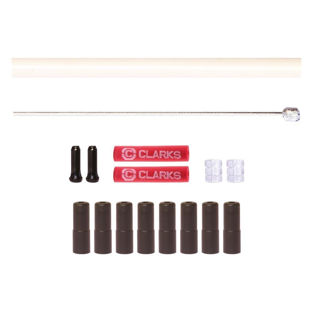 Clarks Stainless Steel Road/MTB Front and Rear Gear Cable Kit (2pcs)