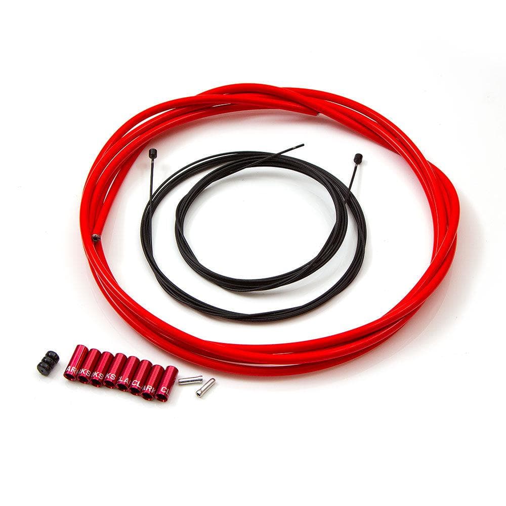 Clarks Lightweight Alloy Gear Cable Kit Red