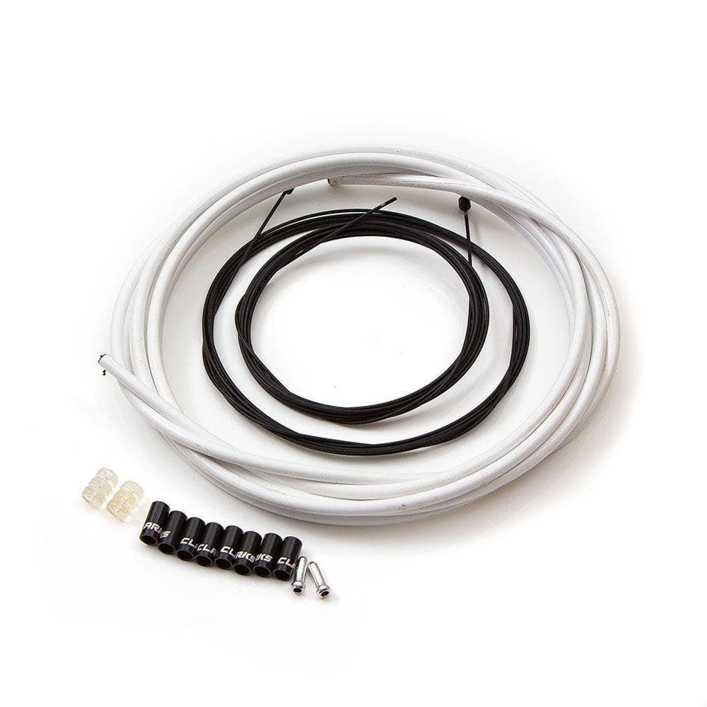 Clarks Lightweight Alloy Gear Cable Kit White