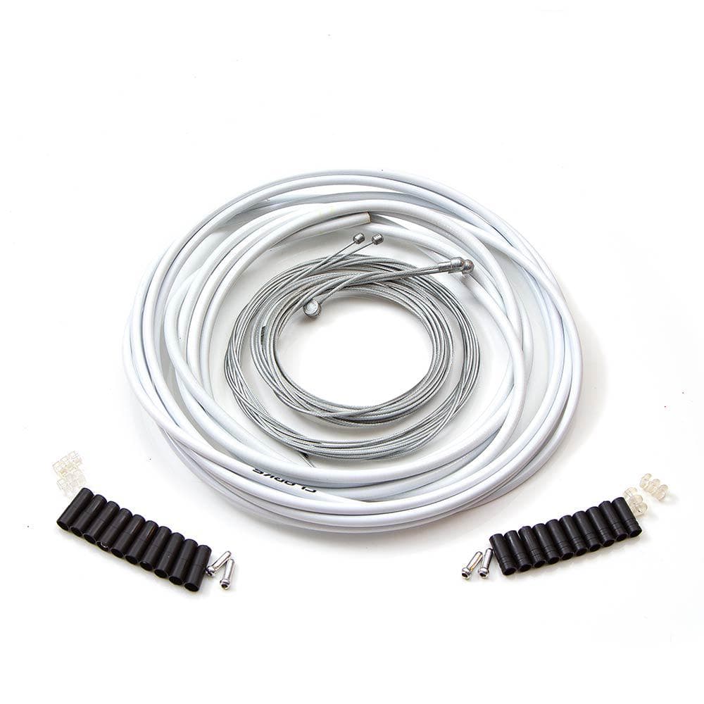 Clarks Stainless Steel Brake And Gear Cable Kit White