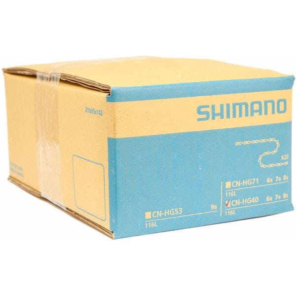 Shimano CN-HG40 chain; with connecting link;  6 / 7 / 8-speed; 116L; box of 20