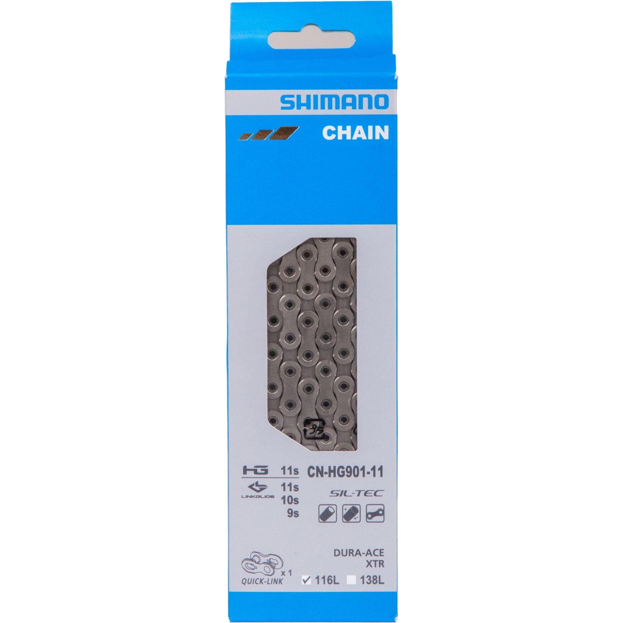 Shimano CN-HG901 Dura-Ace 9000/XTR M9000 chain with quick link; 11-speed; 116L; SIL-TEC