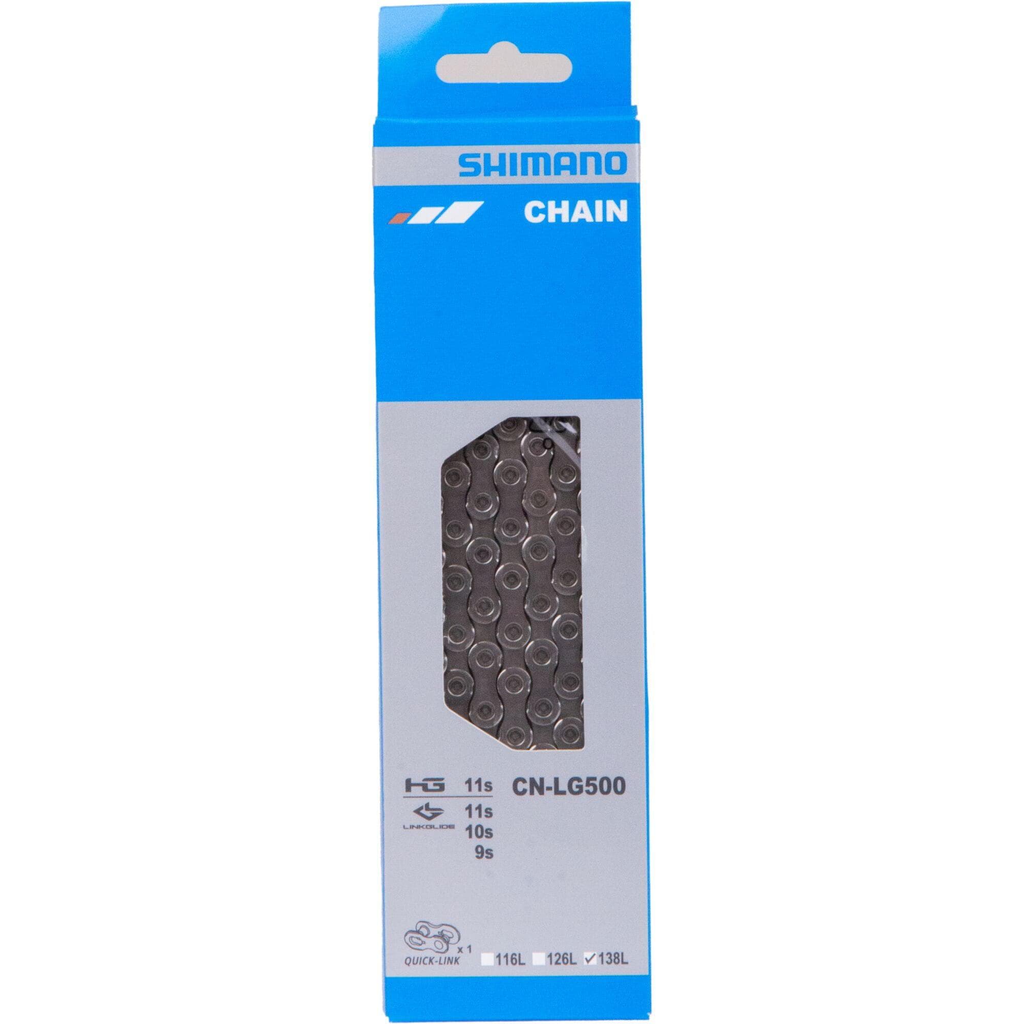 Shimano Deore CN-LG500 Link Glide HG-X chain with quick link; 9/10/11-speed; 138L
