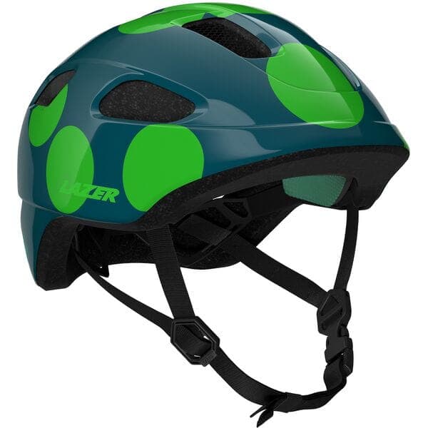 Lazer NutZ 2.0 KinetiCore Helmet; Green Dots; Uni-Youth