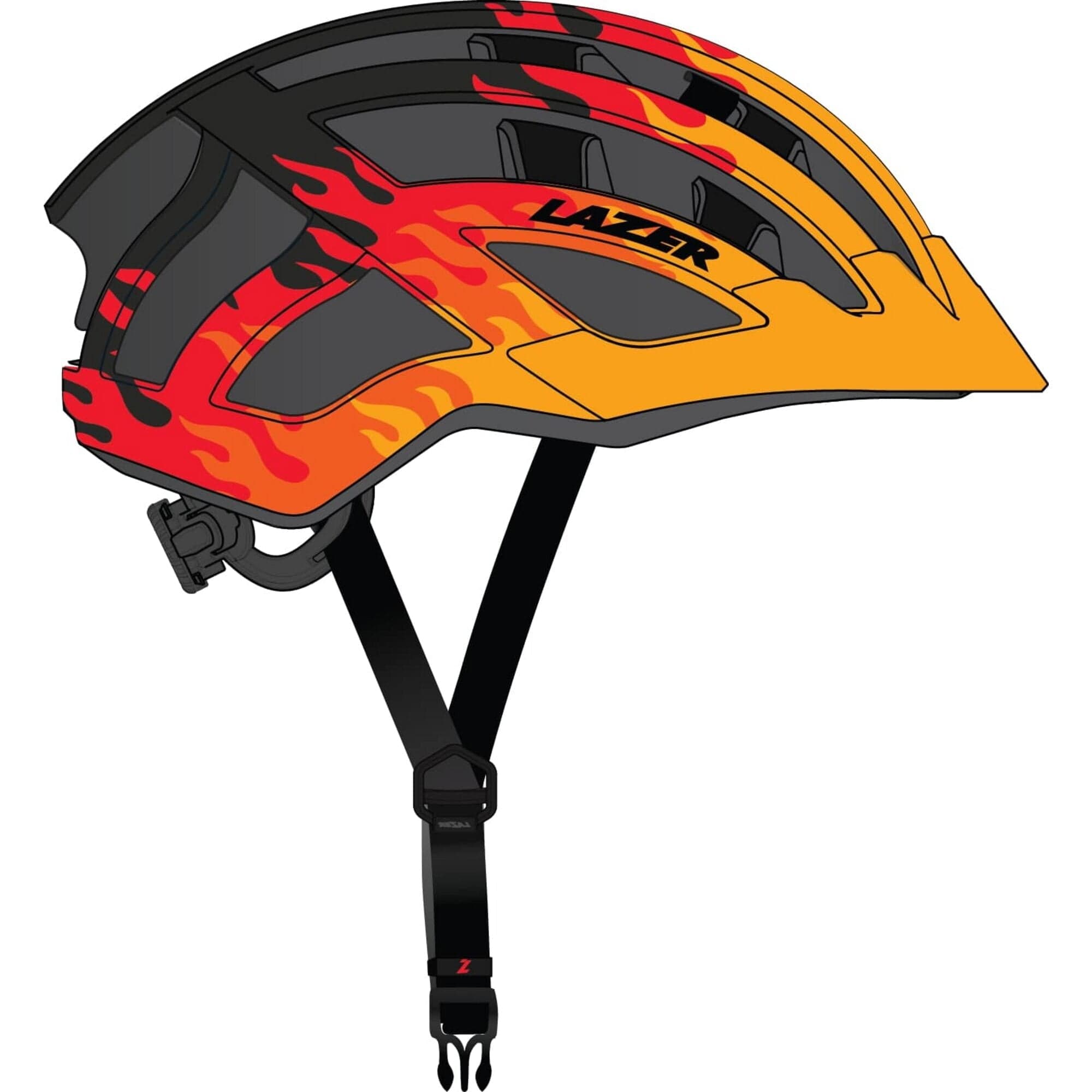 Lazer J2 Helmet; Matt Flames; Uni-Youth
