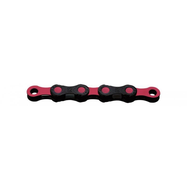 KMC DLC 12 Waxed Chain 126L - Black/Pink - 126L