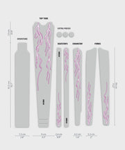 DYEDBRO Gravel Frame Protection - Lightning - Pink