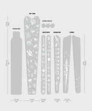 DYEDBRO Gravel Frame Protection -Old School Tattoo - White