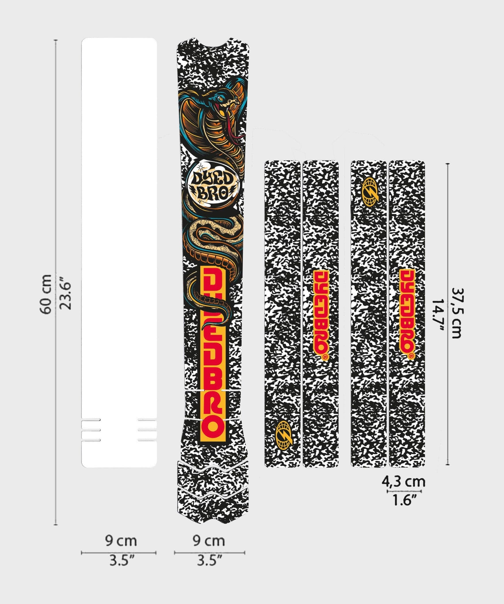 DYEDBRO MTB Frame Protection - RRR x DYEDBRO - Black