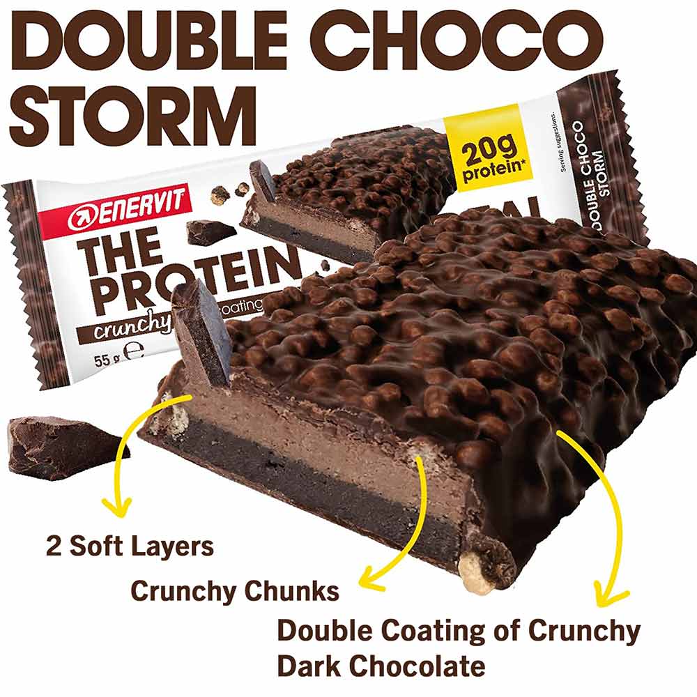 Enervit Protein Deal Bar, Double Choco Storm, Box of 25 Bars