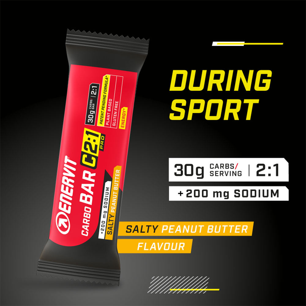 Enervit Salted Peanut Butter C2:1 Pro Carbo Bar - 30x45g -  Carbohydrate,During