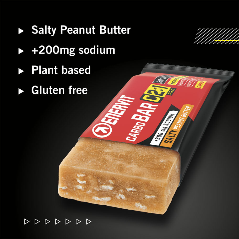 Enervit Salted Peanut Butter C2:1 Pro Carbo Bar - 30x45g -  Carbohydrate,During