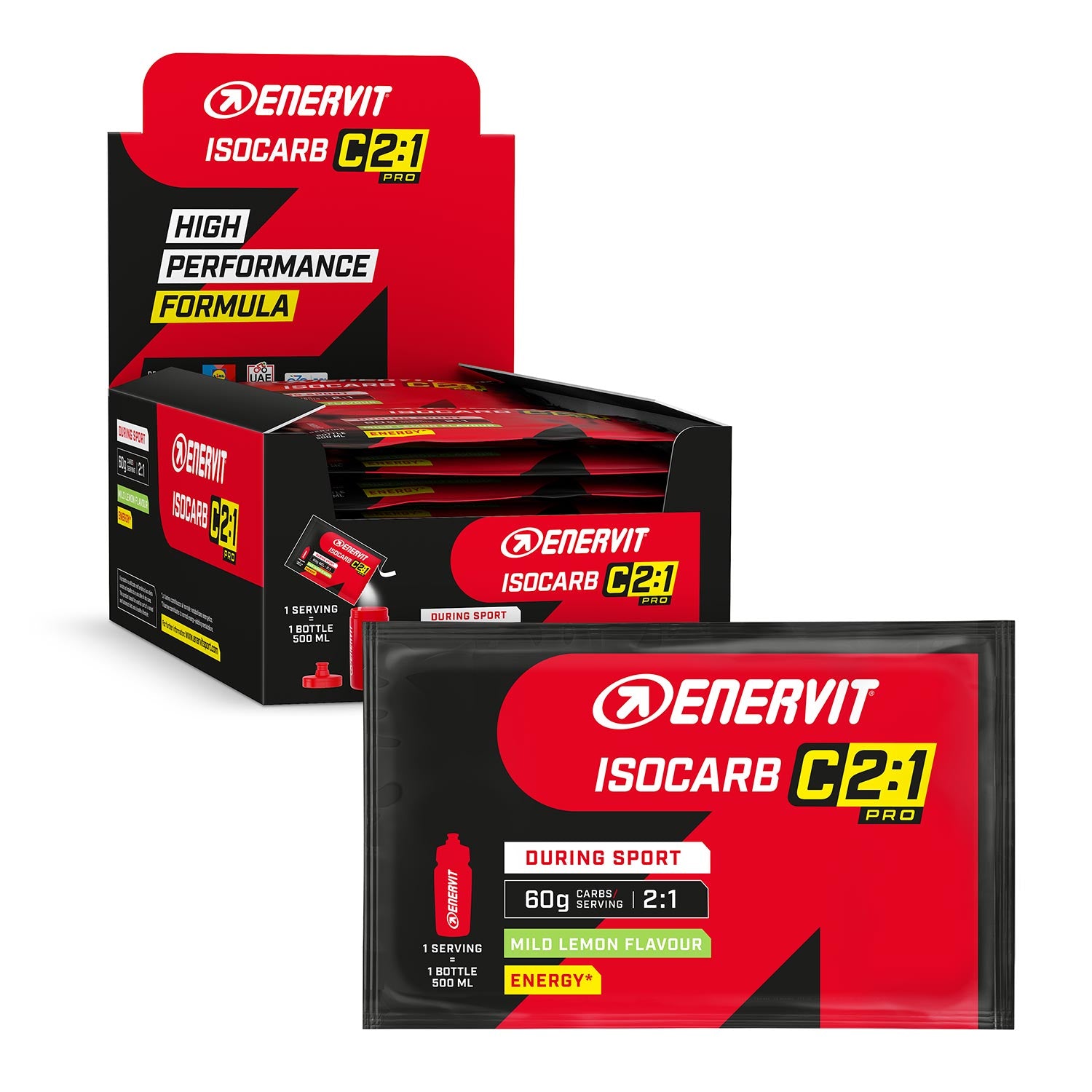 Enervit Lemon C2:1PRO IsoCarb Energy Drink Powder -  -  Carbohydrate,During