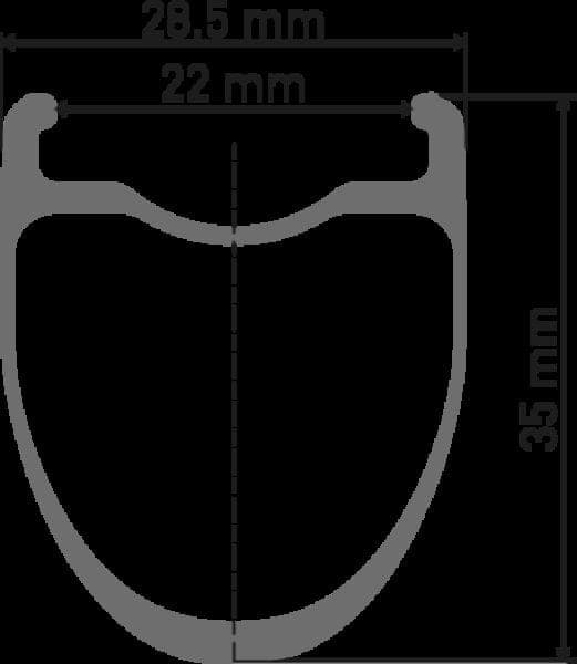 DT Swiss ERC 1100 DICUT disc brake wheel; carbon clincher 35 x 22 mm; rear