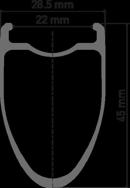 DT Swiss ERC 1400 SPLINE disc brake wheel; carbon clincher 45 x 22 mm; rear