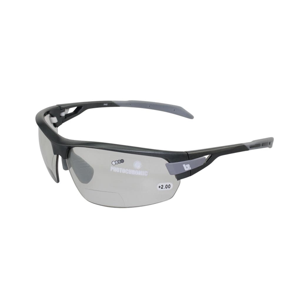 BZ Optics PHO Bi-focal Photochromic Glasses Graphite +2.50