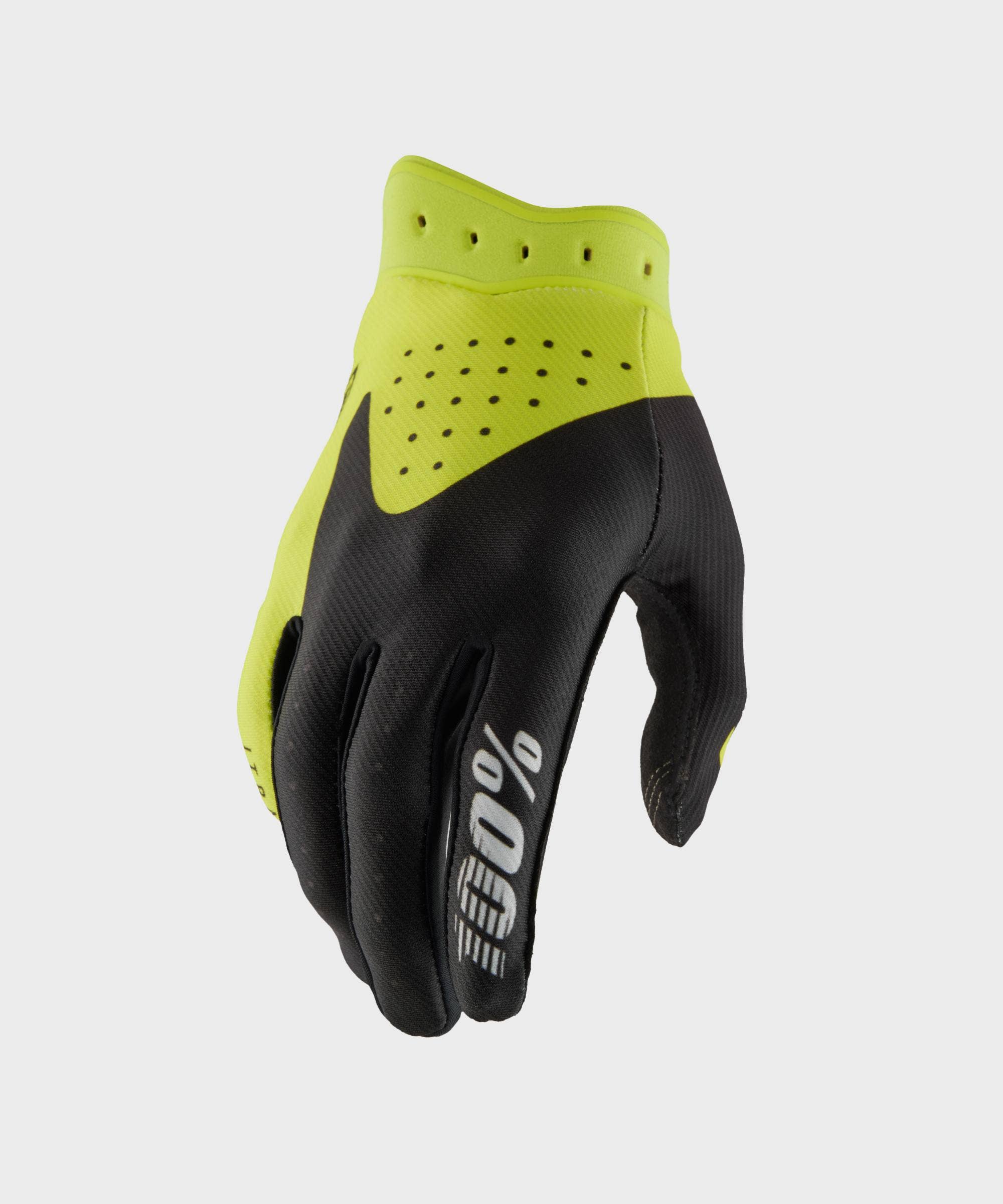 100% iTRACK Glove Black/ Fluo Yellow M