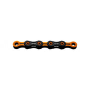 KMC DLC 11 Waxed Chain 118L - Black/Orange - 118L