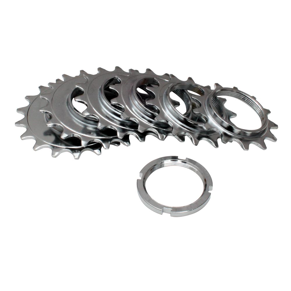 Gusset Components 3/32 Fixed Sprockets Silver 17T