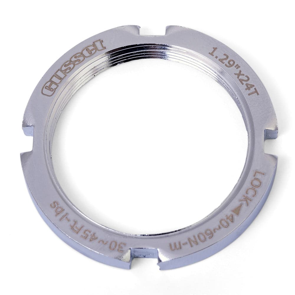 Gusset Components Fixed Lockring Chrome 1.29"x24T