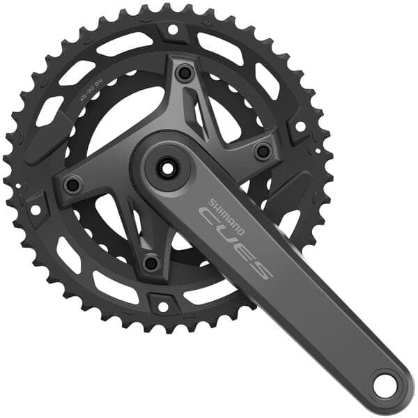 Shimano CUES FC-U6000 2 piece design chainset, for 9/10-speed, 46/30T