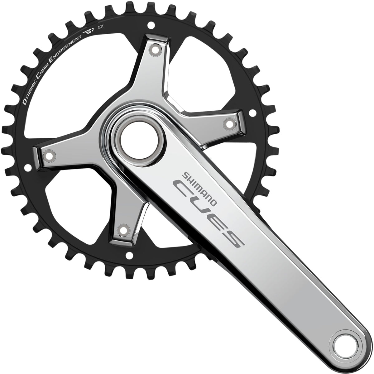 Shimano CUES FC-U6030-1 CUES 2 piece design chainset; for 9/10/11-speed; 170mm; 40T; silver