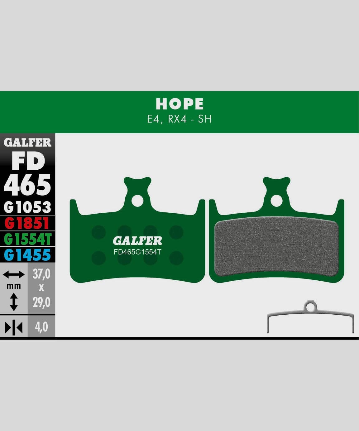 Galfer Pro Bike Disc Brake Pad - Hope - E4