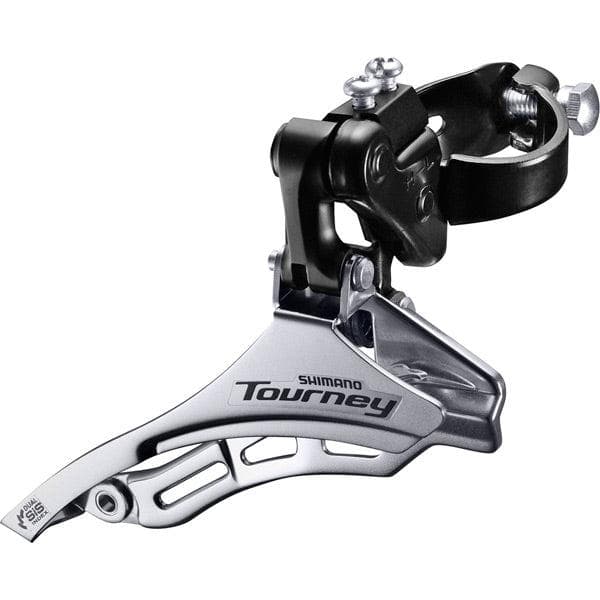 Load image into Gallery viewer, Shimano Tourney / TY FD-TY300 Tourney 6/7-speed triple front derailleur; top pull; 28.6 mm; for 42T
