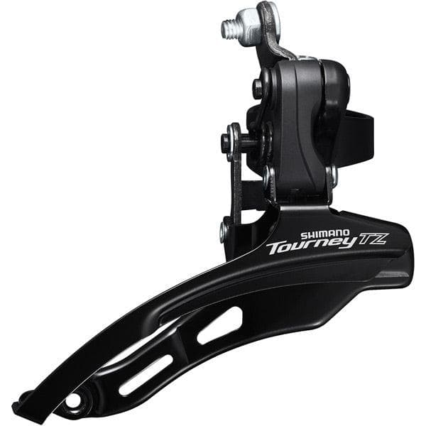 Load image into Gallery viewer, Shimano Tourney / TY FD-TZ500 6-speed MTB front derailleur; down swing; down pull; 28.6mm; 66-69; 42T
