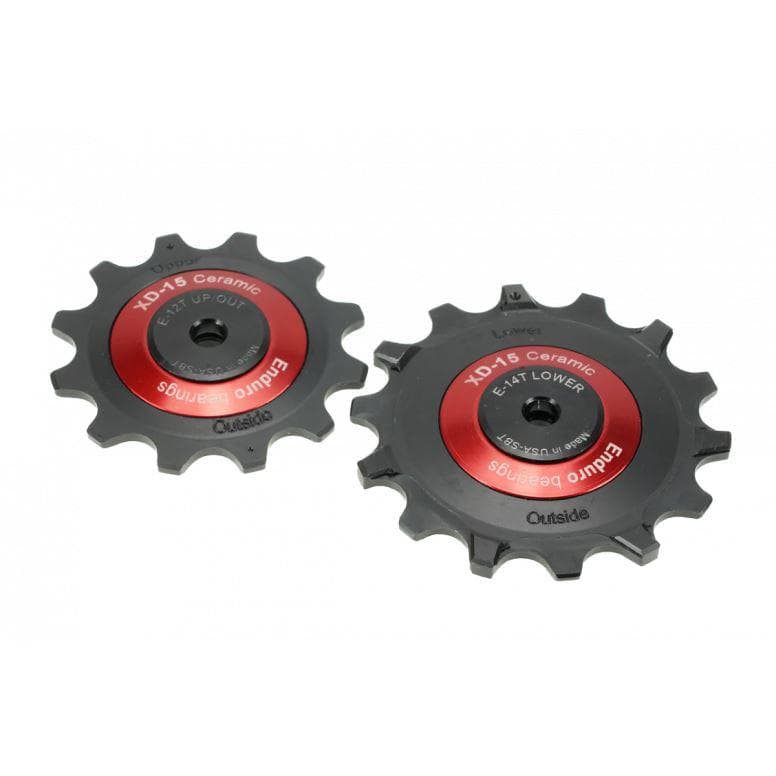 Enduro Bearings Jockey Wheels - XD15 - SRAM Eagle AXS 12sp - Red - SRAM Eagle AXS