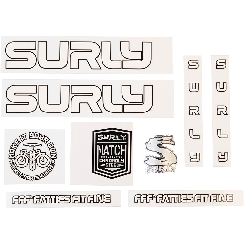 Surly - Bikes/Frames Frame Decal Kit Pacer Style White