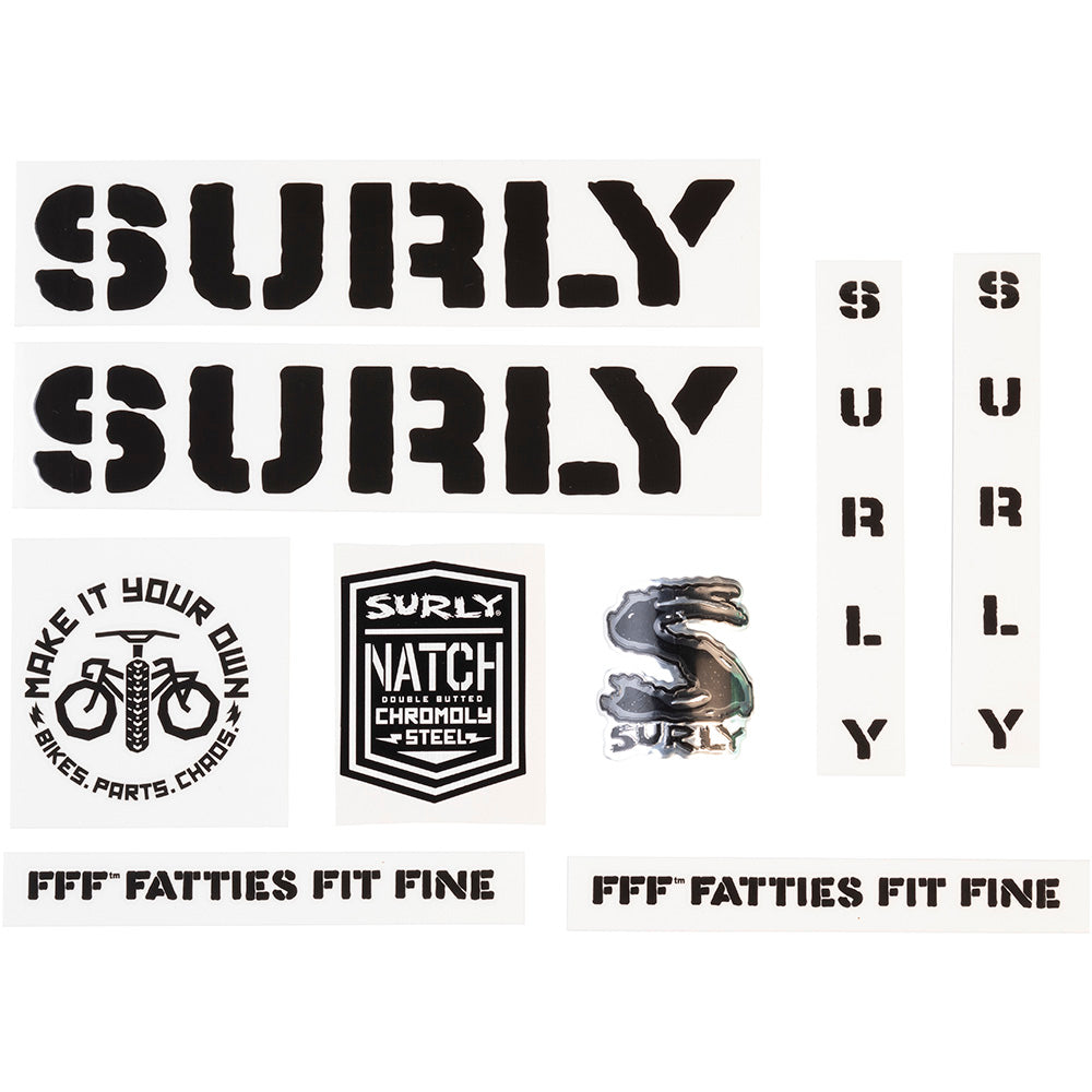 Surly - Bikes/Frames Make It Your Own Decals Black Overspray