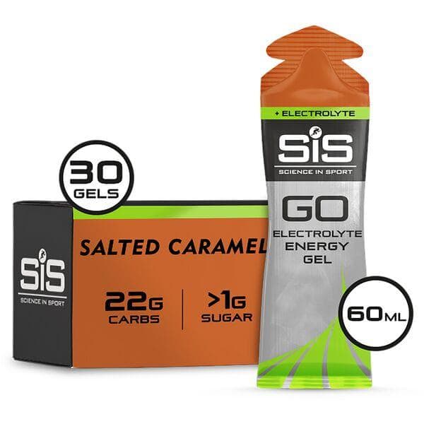Science In Sport GO Energy + Electrolyte Gel - box of 30 gels - salted caramel
