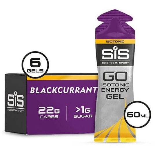 Science In Sport GO Energy Gel multipack - box of 6 gels - blackcurrant