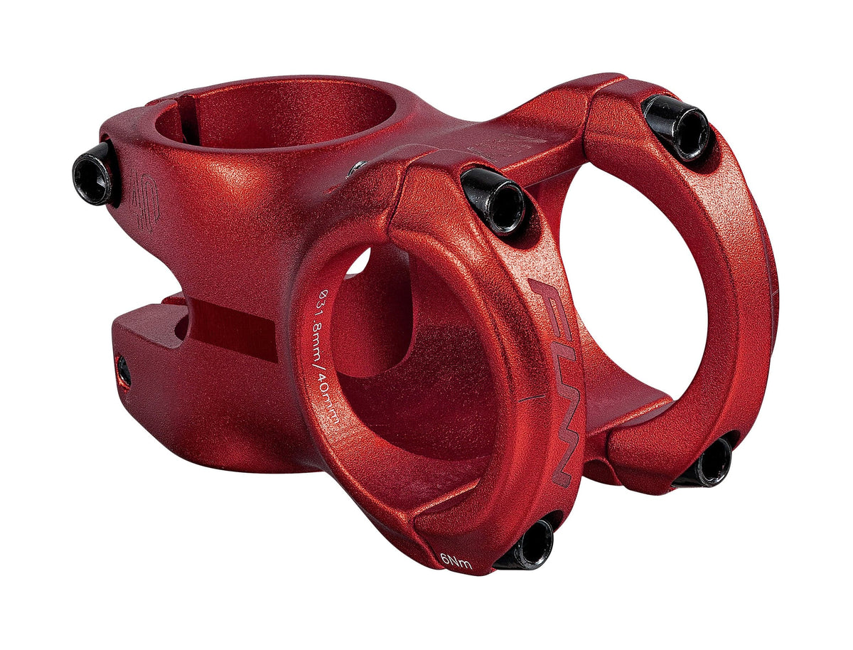 Funn Funn Nixie MTB Stem (40mm, 0°, 31.8mm, 1.1/8", Red)