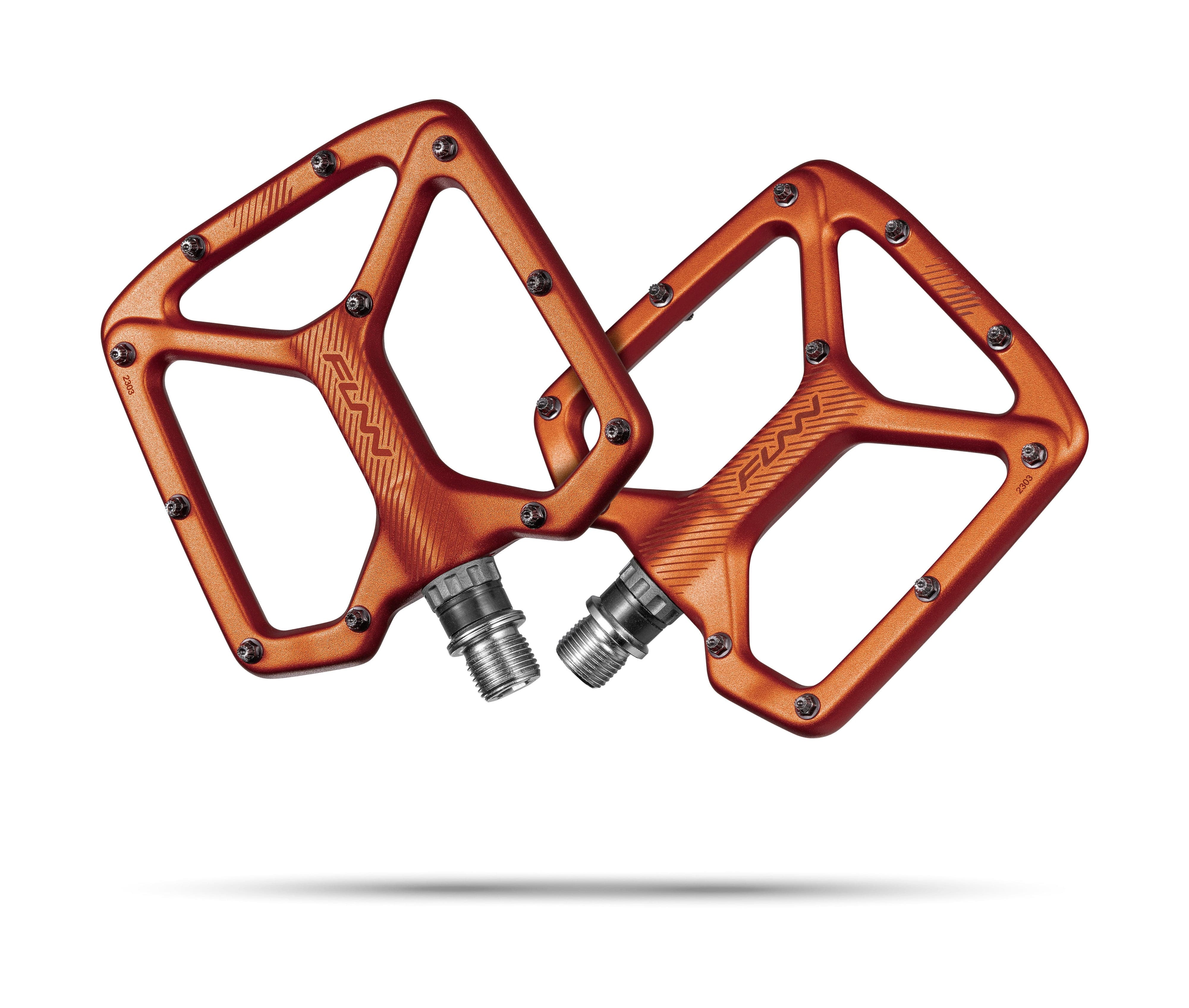 Funn Funn Python 2 Alloy Flat Pedals Long Pins Orange