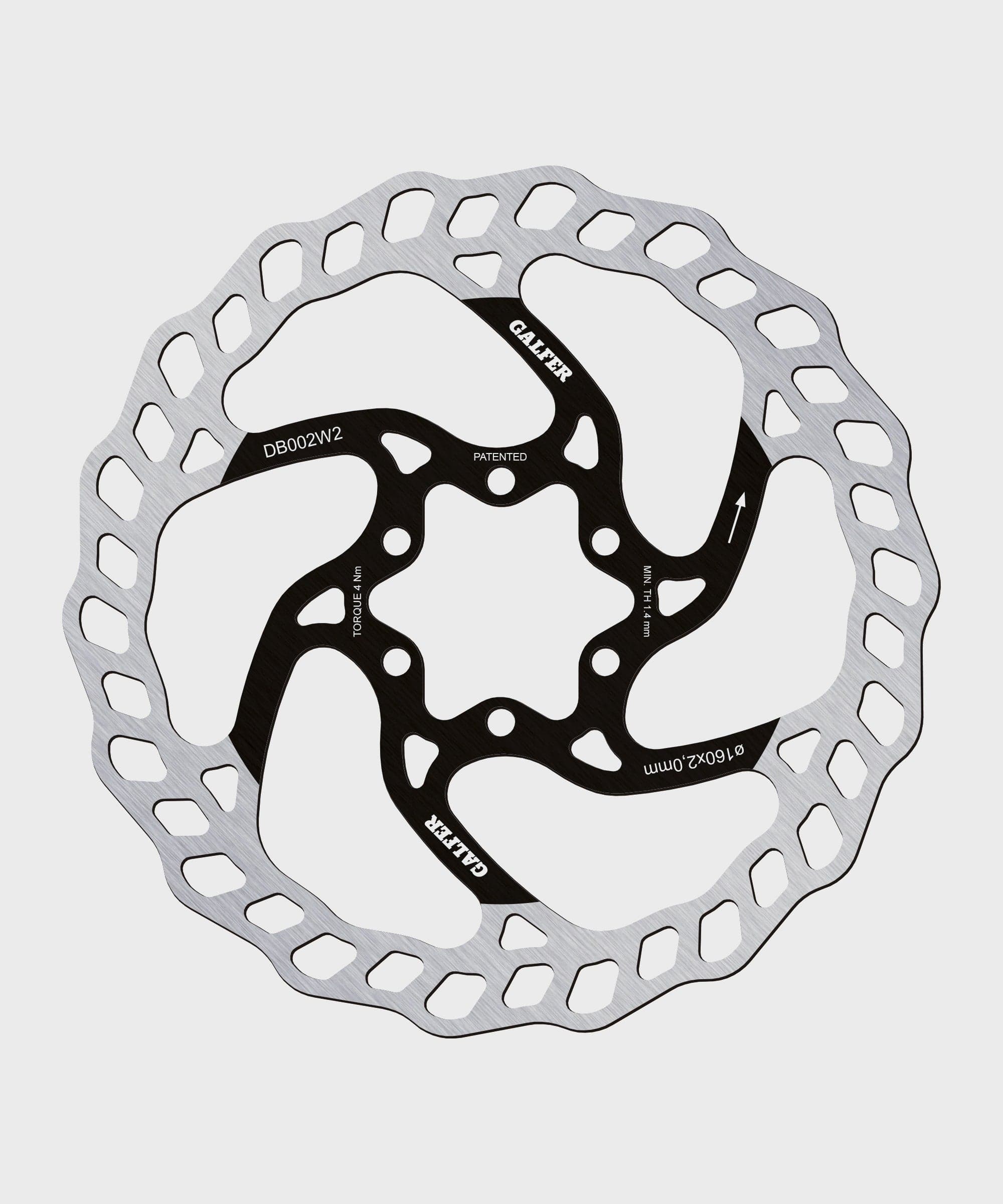 Galfer Wave Disc Rotor - 6 Bolt - 160 x 2.00mm