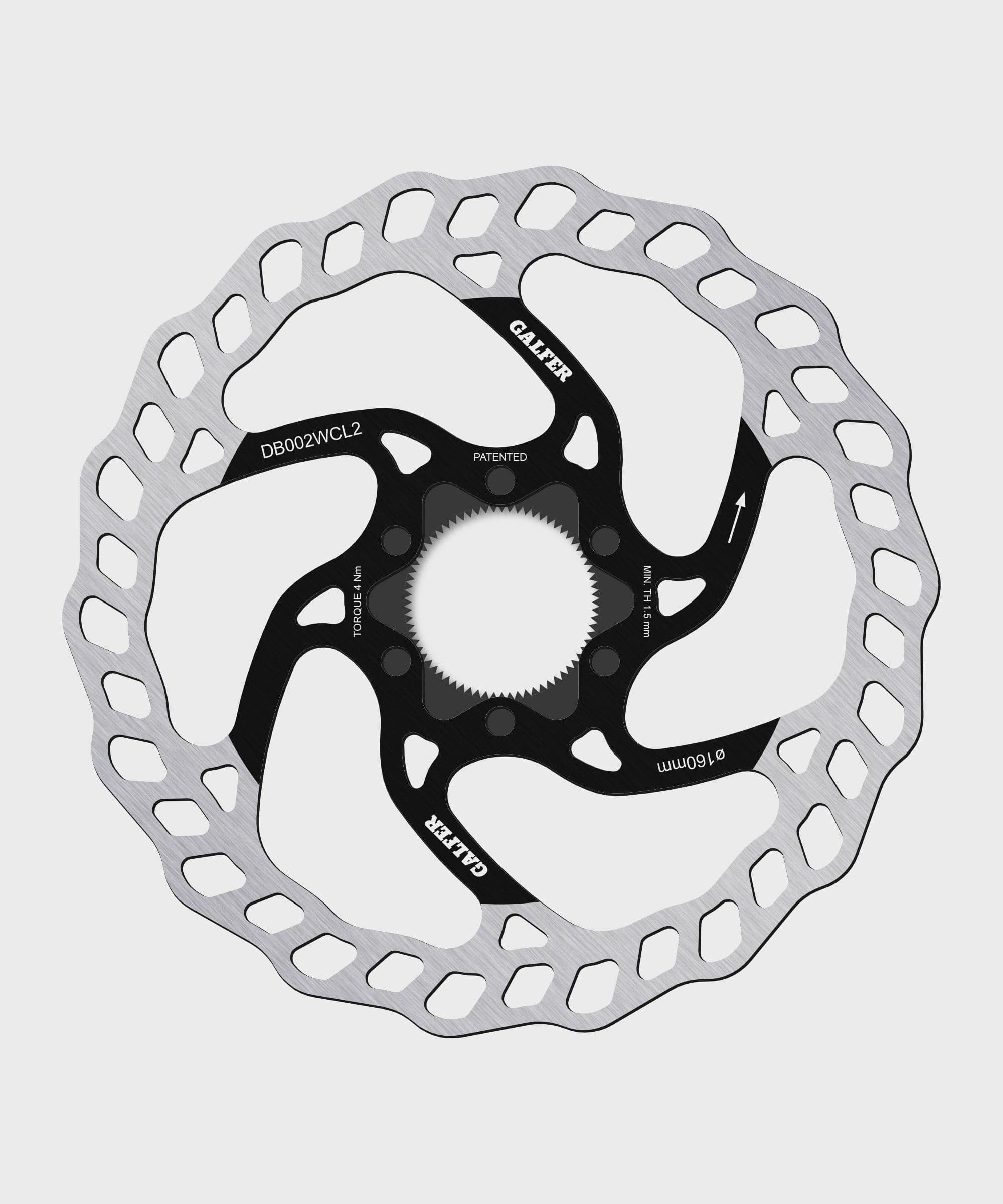 Galfer Wave Disc Rotor - Centerlock -160 x 2.0mm