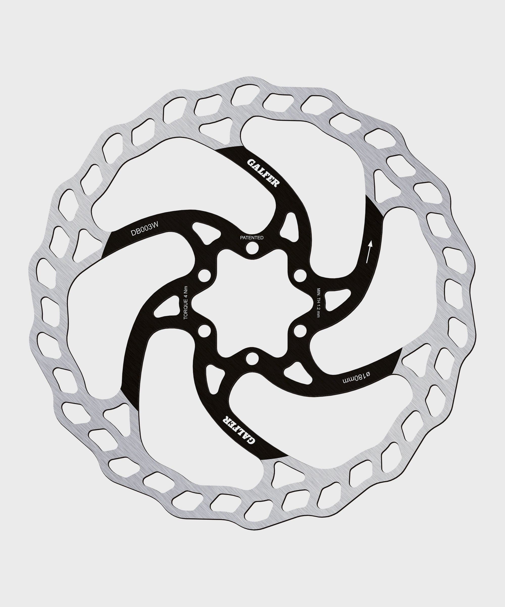 Galfer Wave Disc Rotor - 6 Bolt - 180 x 1.80mm
