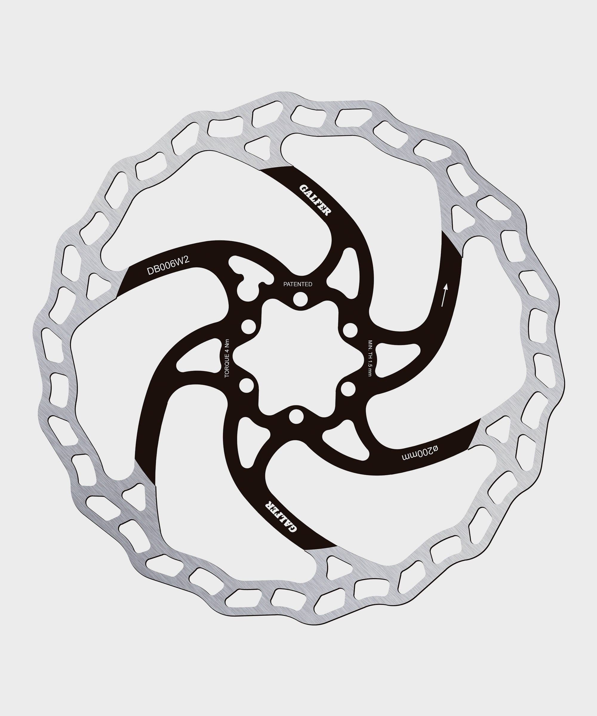 Galfer Wave Disc Rotor - 6 Bolt - 200 x 2.00mm