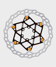 Galfer Wave Floating Disc Rotor - 6 Bolt - 180 x 2.0mm - Orange Pins