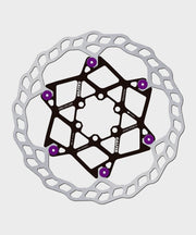 Galfer Wave Floating Disc Rotor - 6 Bolt - 180 x 2.0mm - Purple Pins