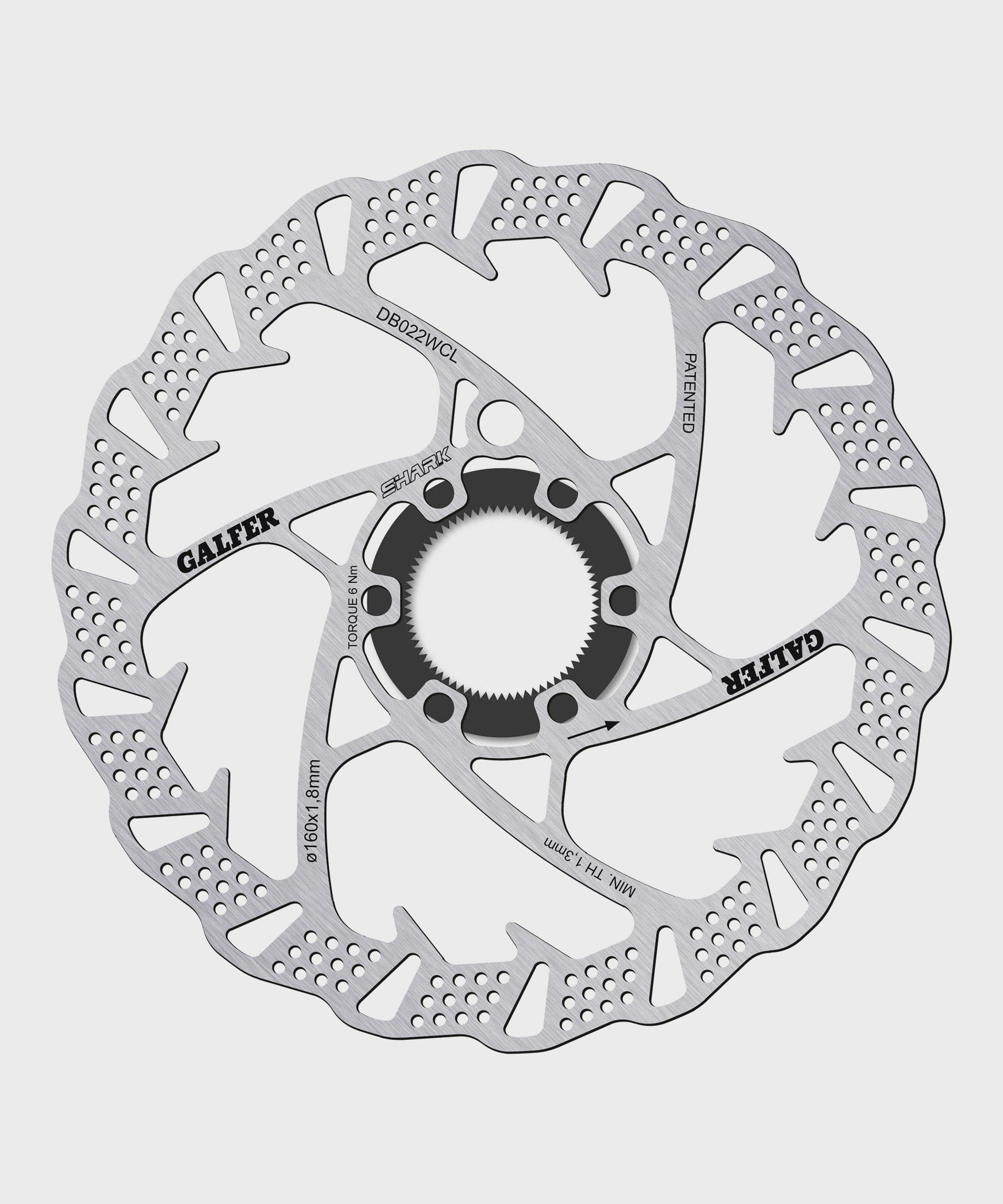 Galfer Shark Disc Rotor - Centerlock -160 x 1.8mm